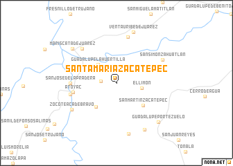map of Santa María Zacatepec