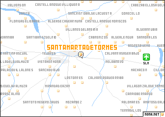 map of Santa Marta de Tormes