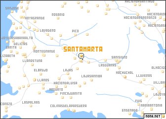 map of Santa Marta