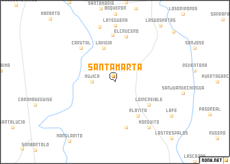 map of Santa Marta