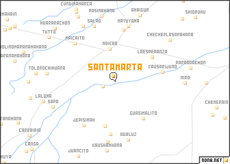 map of Santa Marta