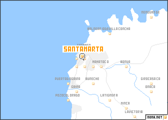 map of Santa Marta