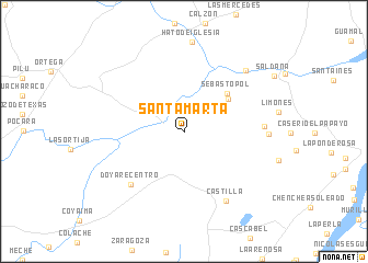 map of Santa Marta