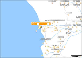 map of Santa Marta