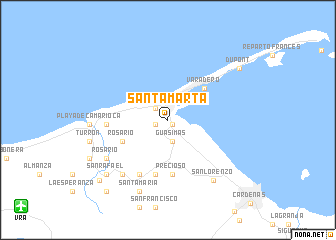 map of Santa Marta