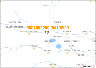 map of SantʼAmbrogio di Torino