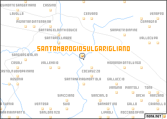 map of SantʼAmbrogio sul Garigliano