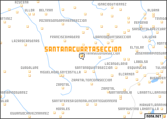 map of Santana Cuarta Sección