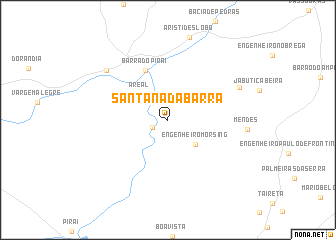 map of Santana da Barra