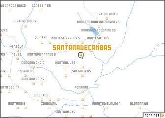 map of Santana de Cambas