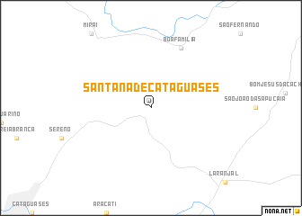 map of Santana de Cataguases