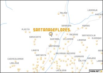 map of Santana de Flores