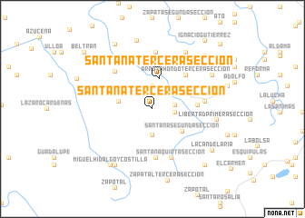 map of Santana Tercera Sección