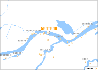map of Santʼ Ana