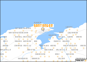 map of Santander