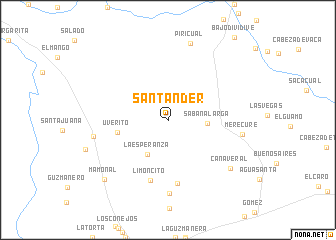 map of Santander