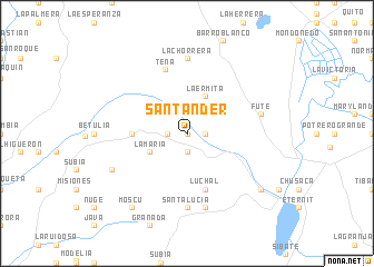 map of Santander