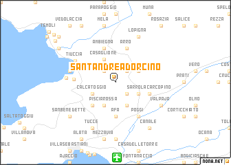 map of Santʼ Andrea-dʼOrcino