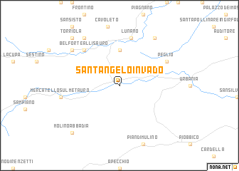 map of SantʼAngelo in Vado