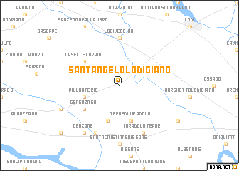 map of SantʼAngelo Lodigiano