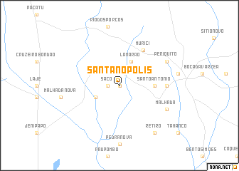 map of Santanópolis