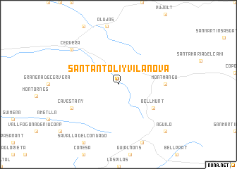 map of Sant Antolí y Vilanova