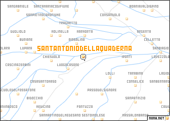 map of SantʼAntonio della Quaderna