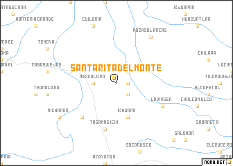 map of Santa Rita del Monte