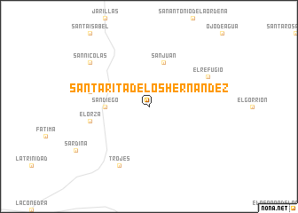 map of Santa Rita de los Hernandez