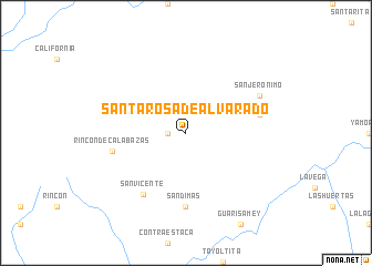 map of Santa Rosa de Alvarado