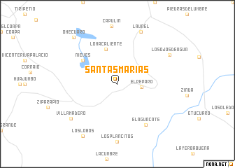map of Santas Marías