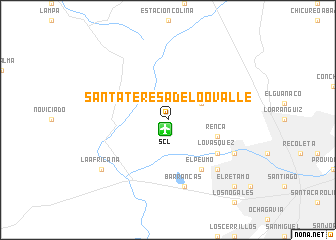 map of Santa Teresa de Lo Ovalle