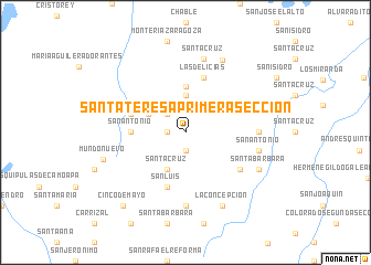 map of Santa Teresa Primera Sección