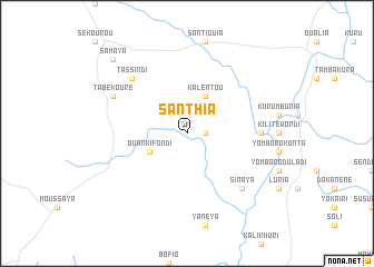 map of Santhia
