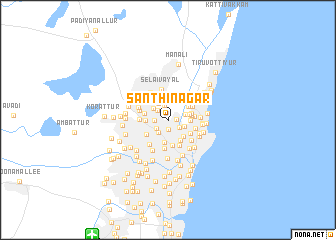 map of Santhi Nagar