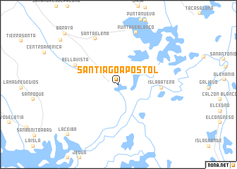 map of Santiago Apóstol