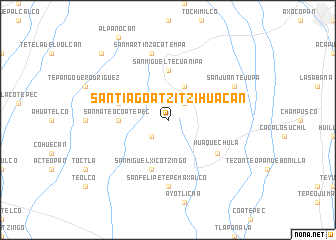 map of Santiago Atzitzihuacán