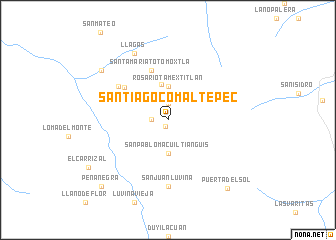 map of Santiago Comaltepec