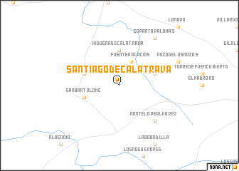 map of Santiago de Calatrava