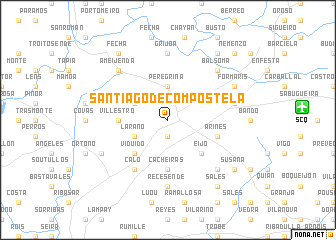 map of Santiago de Compostela