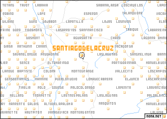 map of Santiago de La Cruz