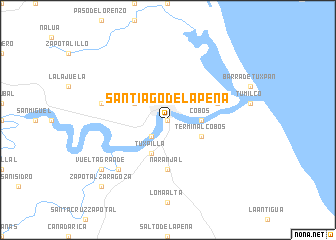 map of Santiago de la Peña