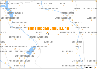 map of Santiago de las Villas