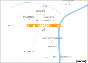 map of Santiago de Pananza