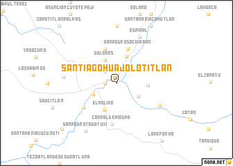 map of Santiago Huajolotitlán