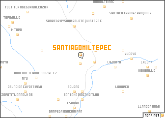 map of Santiago Miltepec