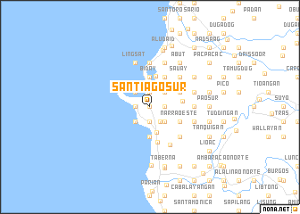 map of Santiago Sur