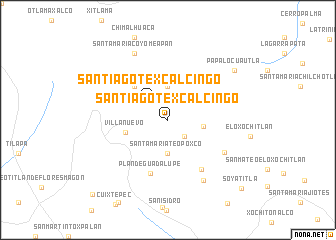 map of Santiago Texcalcingo
