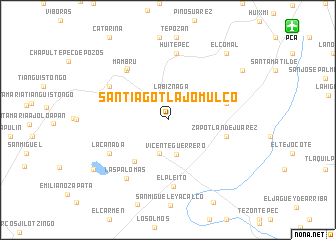 map of Santiago Tlajomulco