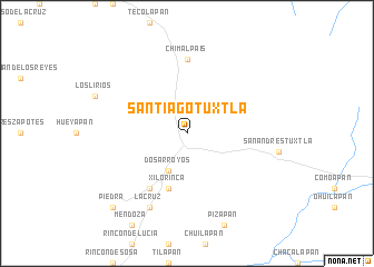 map of Santiago Tuxtla